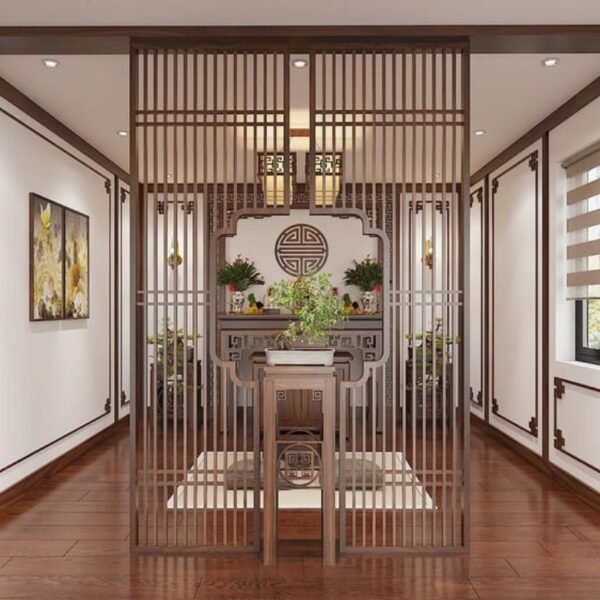 Thiết kế phòng thờ gia đình trang nghiêm, chuẩn phong thủy